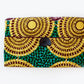 Ankara Clutch Purse Green/Gold