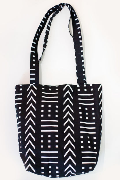 Mud Cloth Print Tote Bag